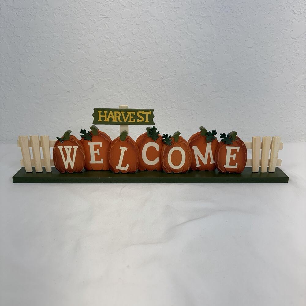 Welcome Table Top/ Counter Top Thanksgiving Fall Sign Autumn Home Decoration